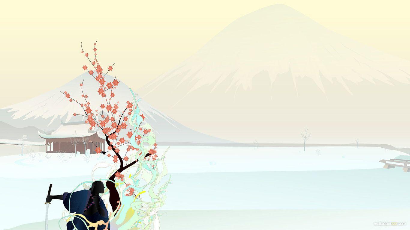 1366x768 warrior mask vector wallpaper Wallpaper 1366x768