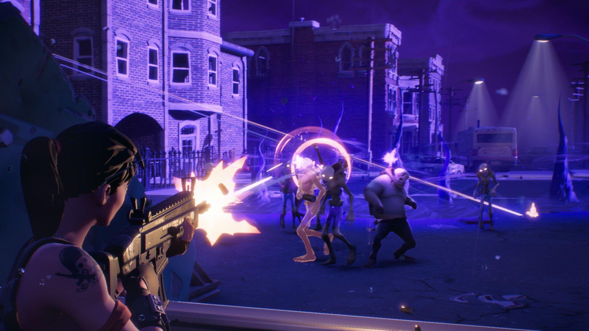 1920x1080 Hd Fortnite Video Game Commando Shooting Monsters Wallpaper