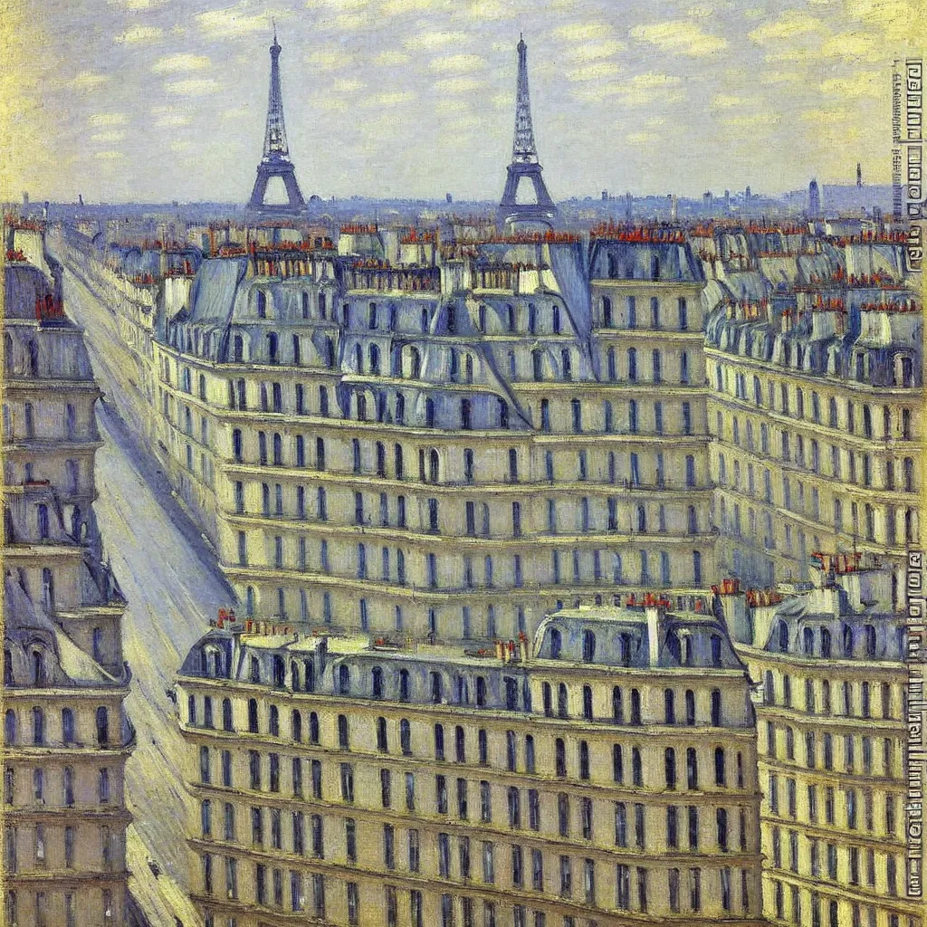 1024x1024 gustave caillebotte painting of paris