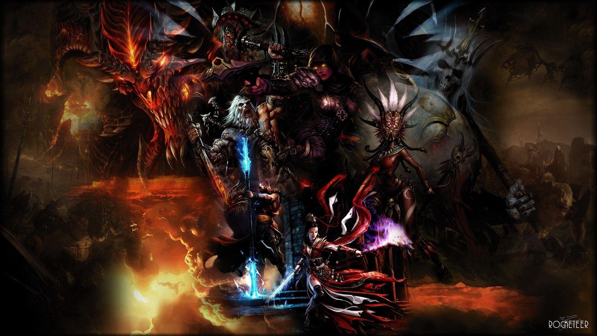 1920x1080 Download wallpaper 1920x1080 diablo characters, magic