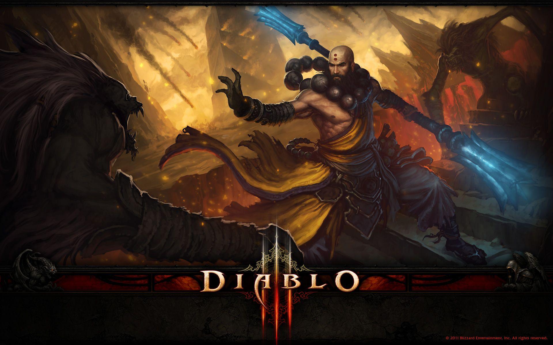 1920x1200 Diablo 3 The Monk Battle HD Wallpaper PS3 Games Wallpaper