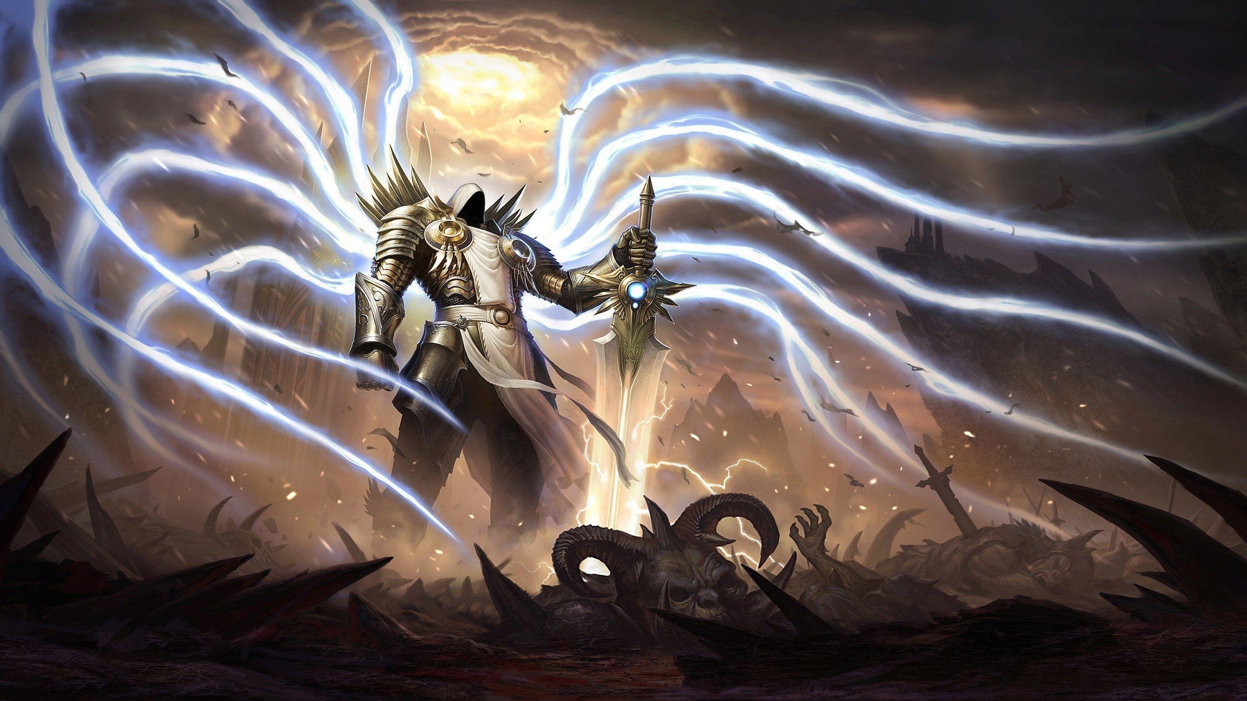 2560x1440 Diablo 3 Reaper of Souls Archangel Tyrael Wallpaper. Game