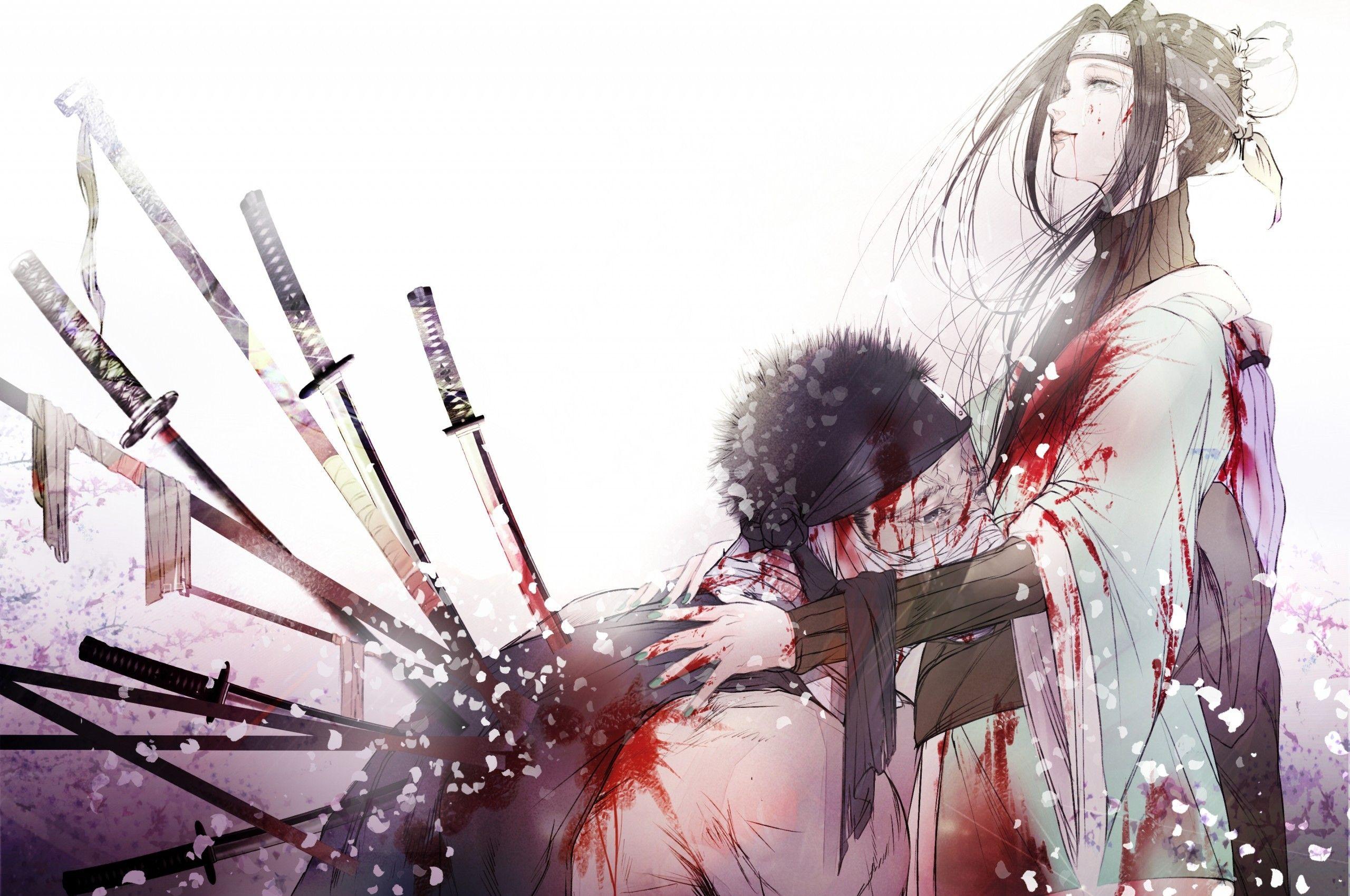 2560x1700 Download 2560x1700 Naruto, Zabuza Momochi, Haku, Swords, Bandages Wallpaper for Chromebook Pixel