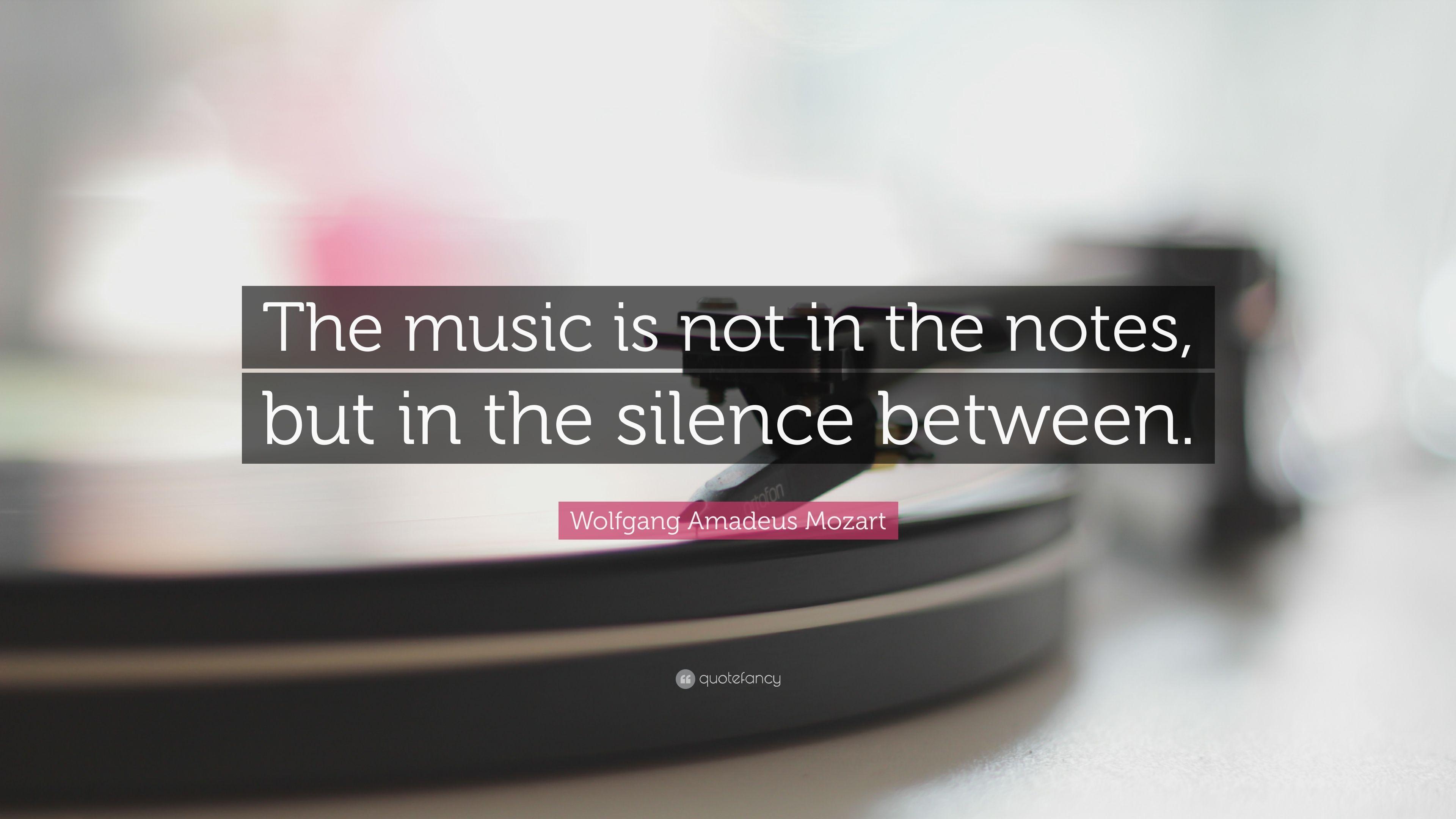3840x2160 Wolfgang Amadeus Mozart Quote: “The music is not in