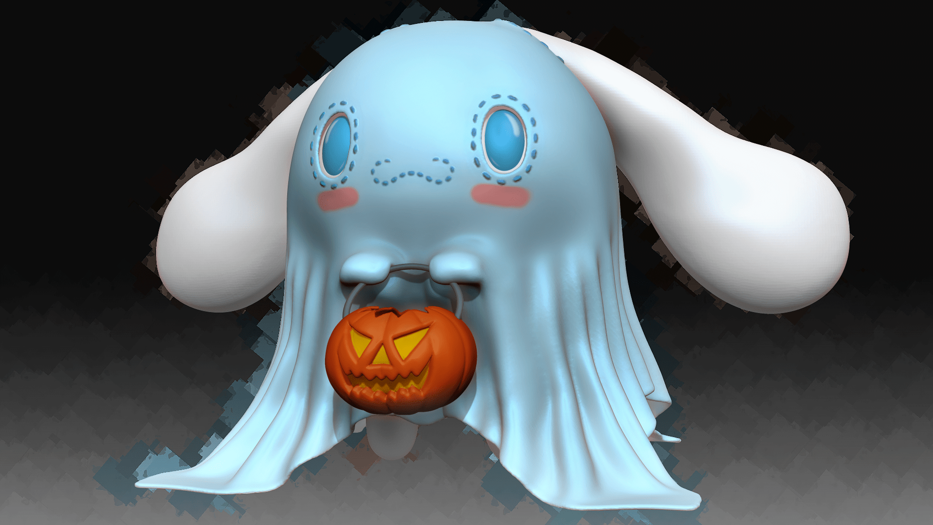 1920x1080 STL file Cinnamoroll Halloween