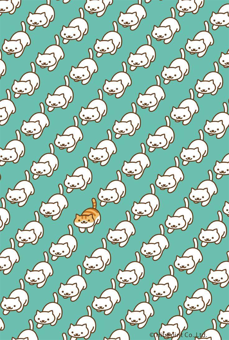 736x1090 Neko Atsume Snowball and Pumpkin phone wallpaper iPhone X
