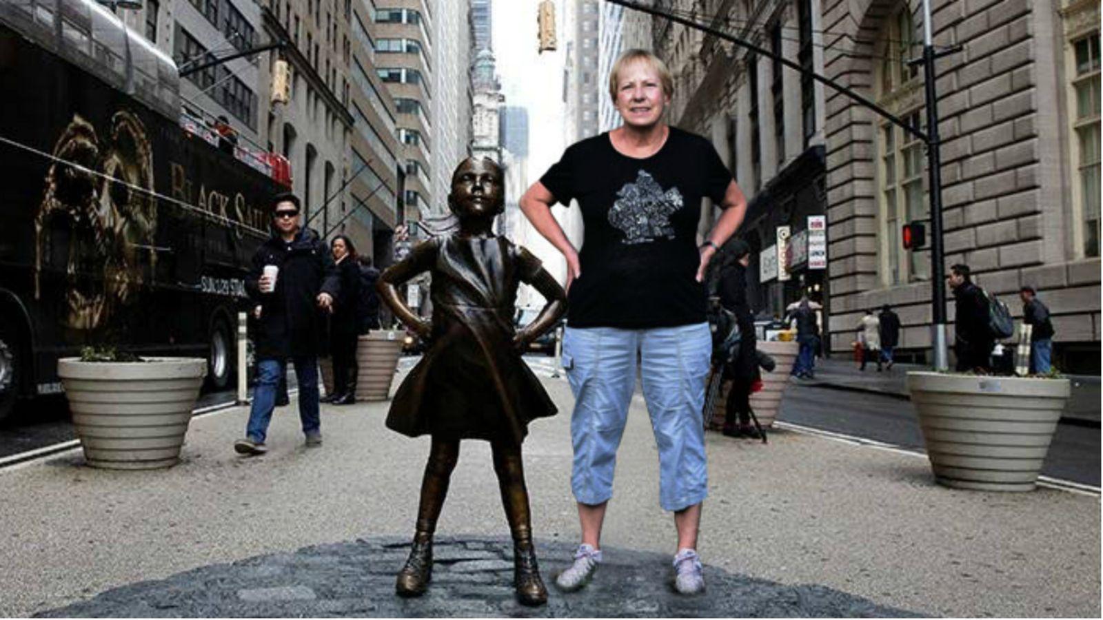 1600x900 Fearless Girl statue symbolizes strength for women with cancer. Breast Cancer Awareness Month