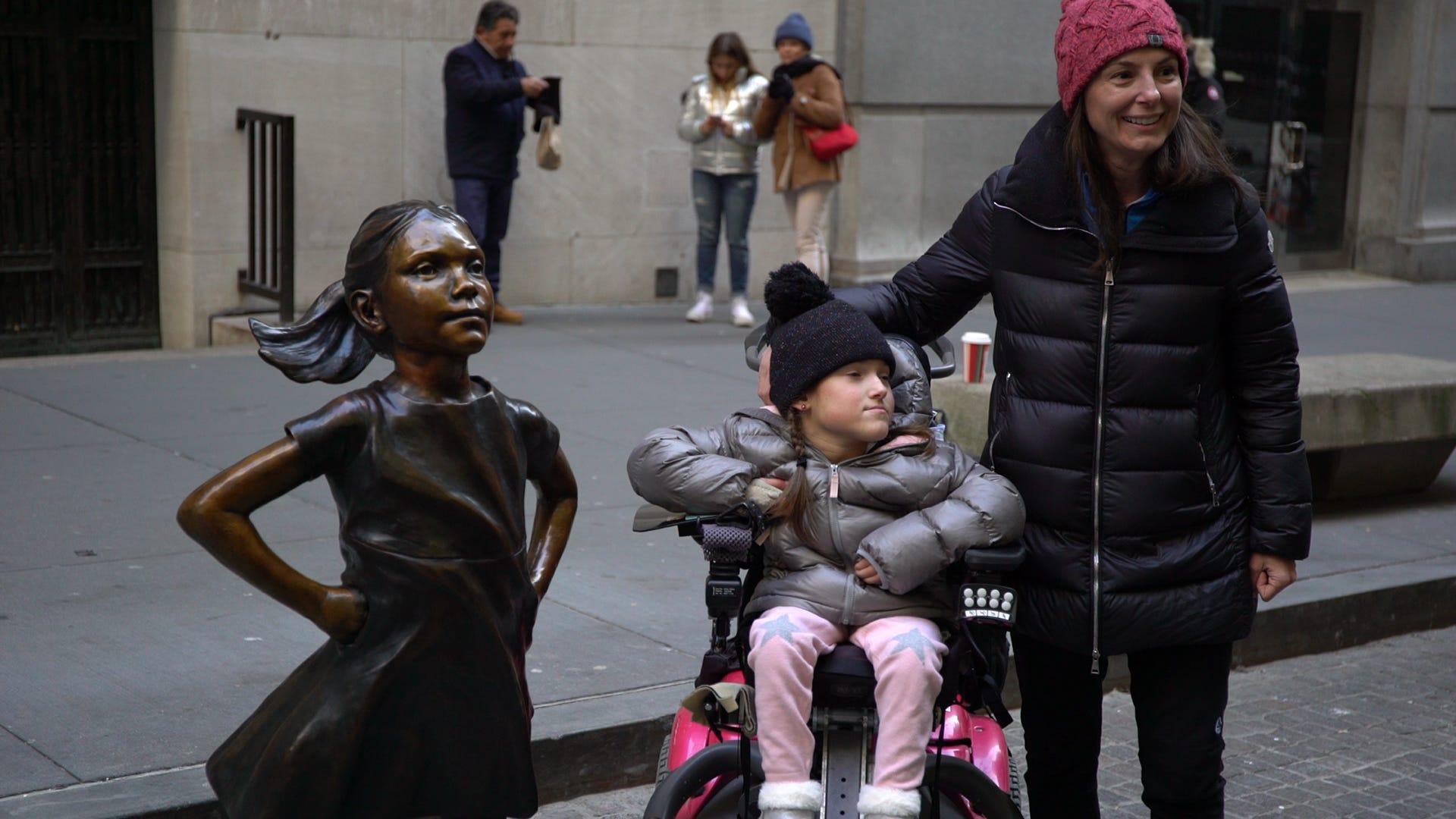 1920x1080 How 6 Year Old Girl Made Re Located 'Fearless Girl' Statue Wheelchair Accessible