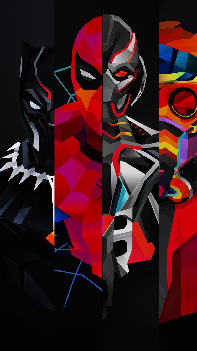 750x1334 Super heroes Wallpaper for Mobile