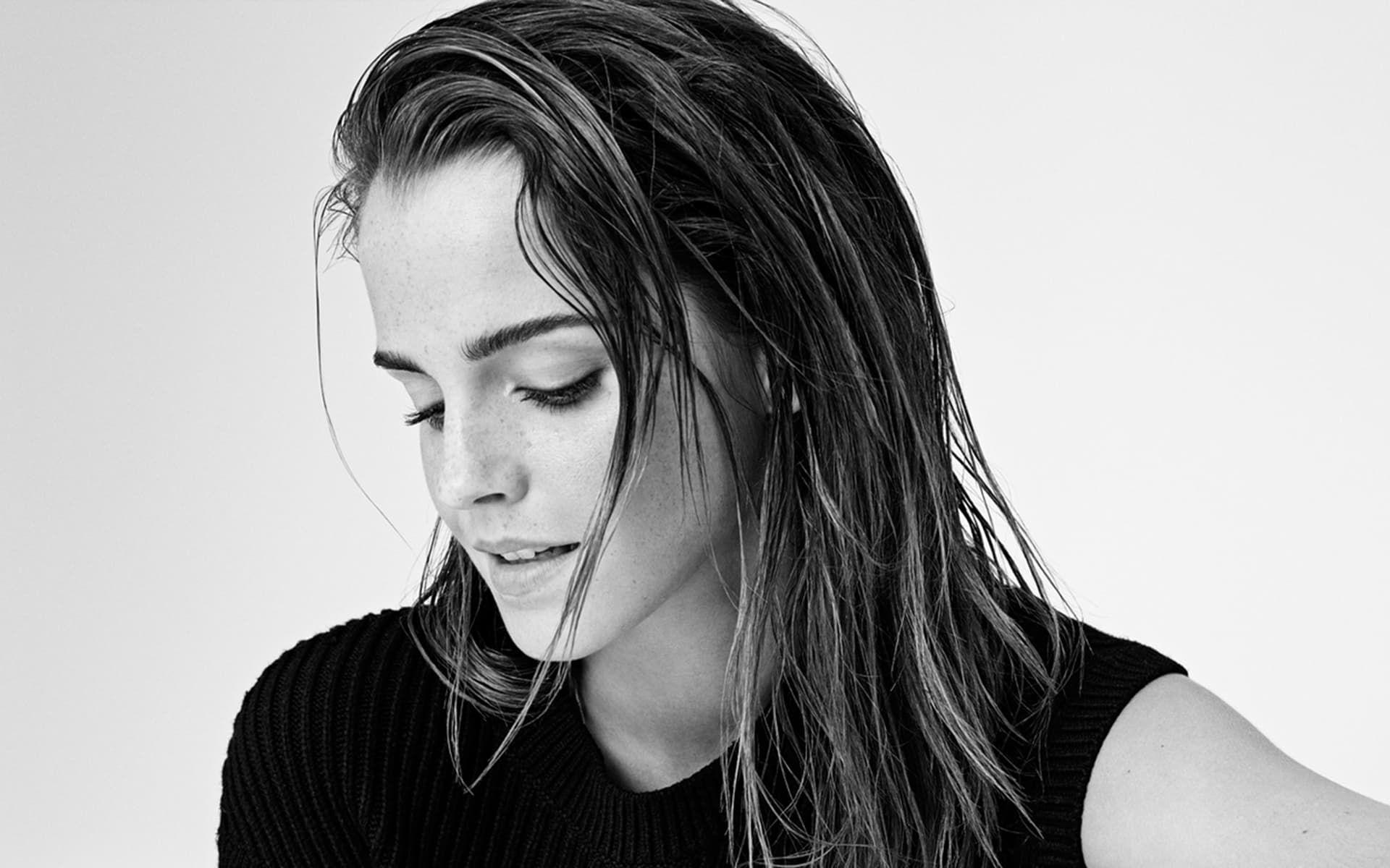 1920x1200 Emma Watson Black And White
