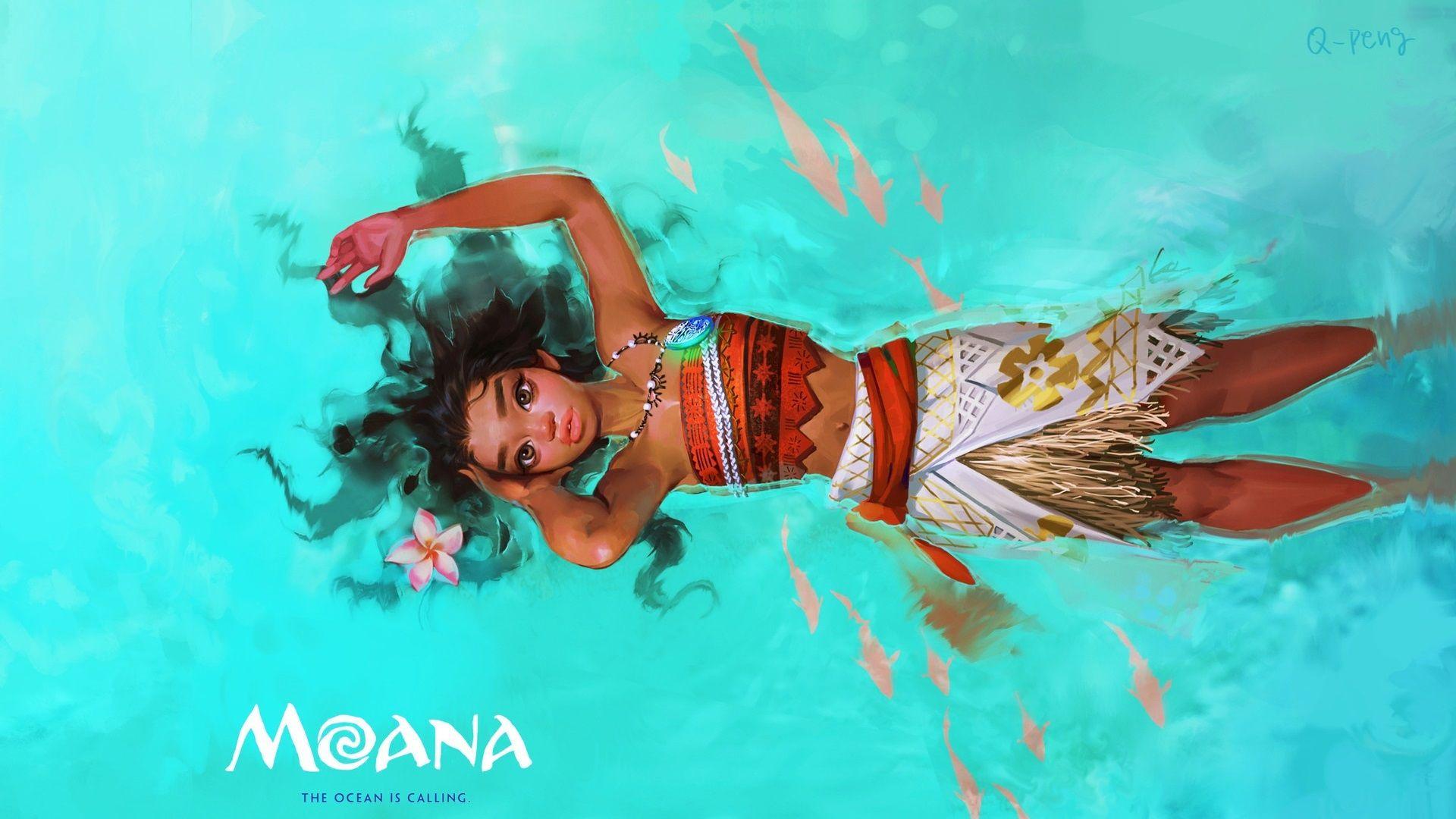 1920x1080 Wallpaper Moana, cartoon movie 1920x1080 Full HD 2K Picture