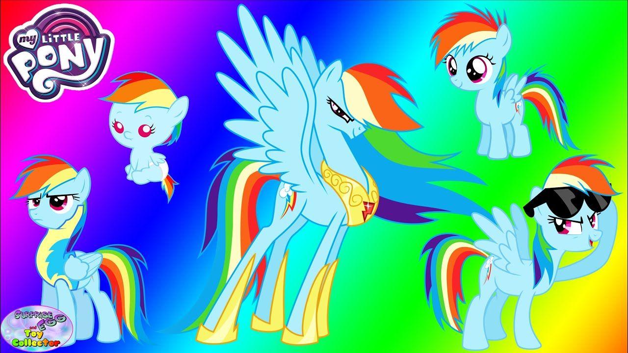 1280x720 My Little Pony Transforms Rainbow Dash from Baby to Princess Surprise Egg and Toy Collector SETC