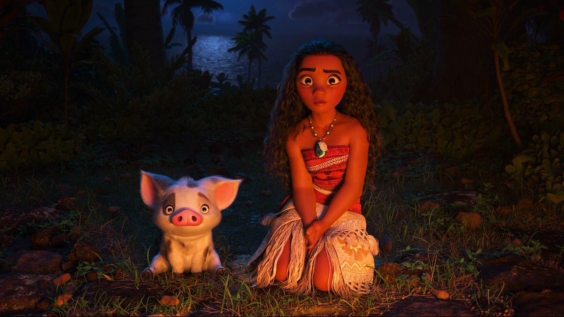 1920x1080 Princess Moana Waialiki And Cute Puppy Dog In Moana