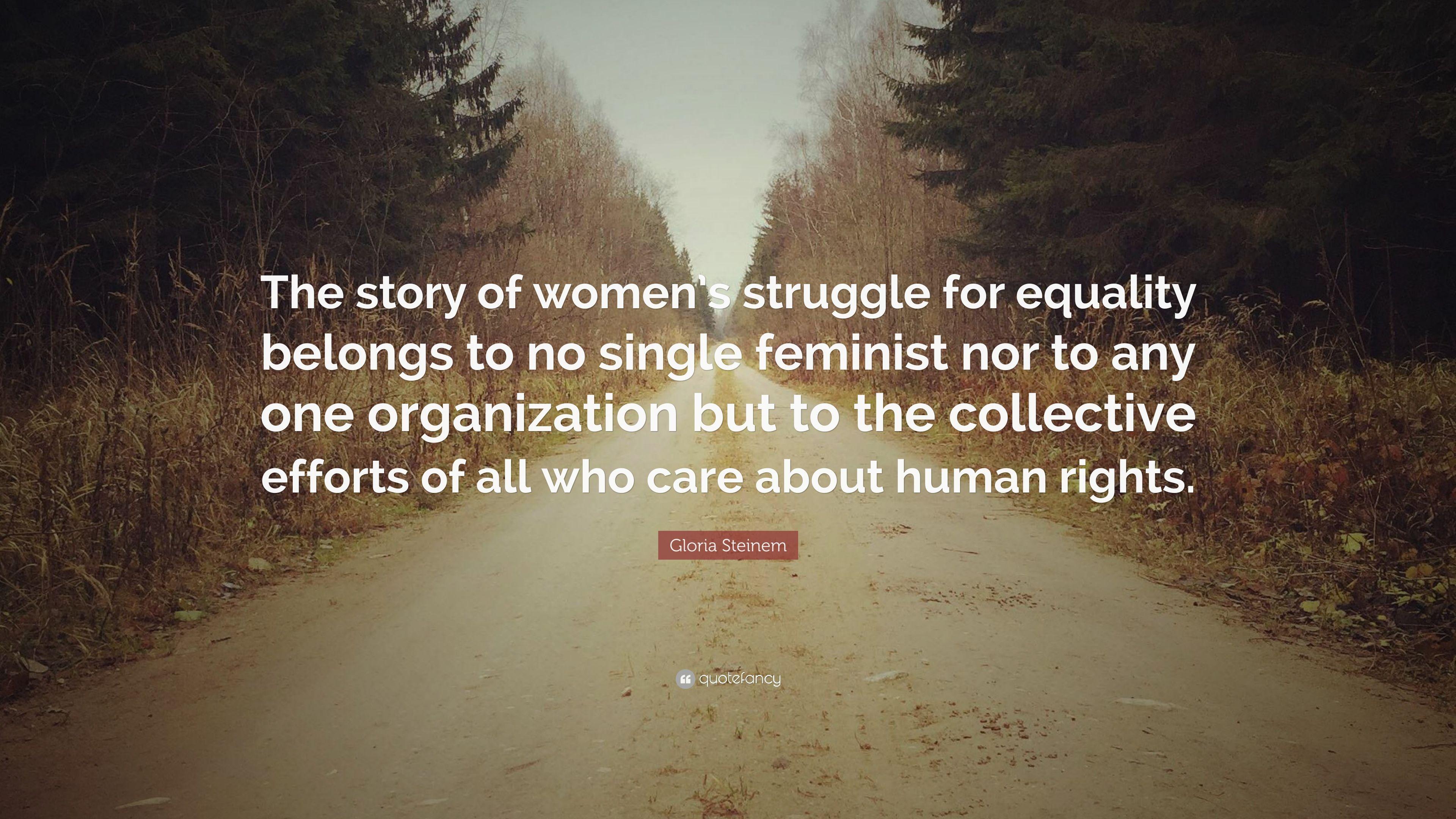 3840x2160 Gloria Steinem Quote: “The story of women's struggle