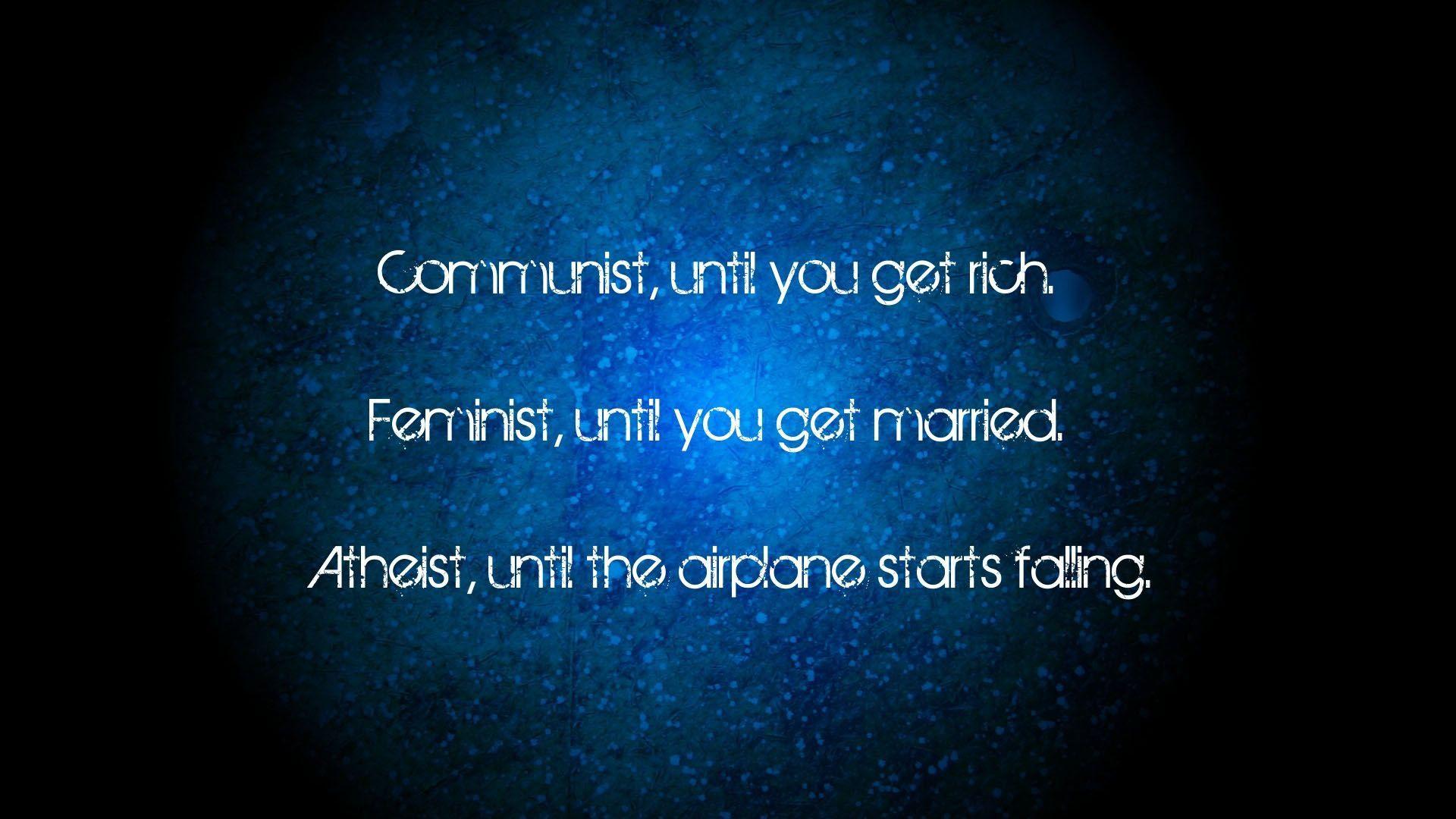 1920x1080 Communist, Feminist and Atheist HD Wallpaper FullHDWpp