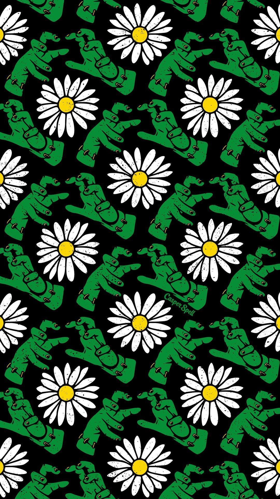 1080x1920 Frankenstein's monster movie repeat pattern wallpaper