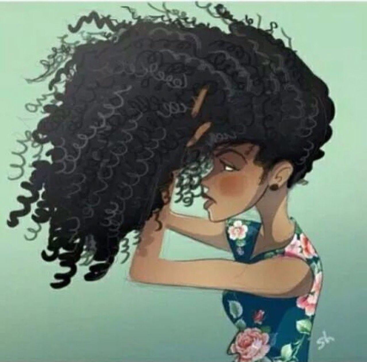 Curly Hair Aesthetic Cartoon Pfp Brown Hair - bmp-syrop