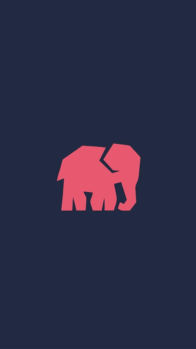 Hình nền iPhone hình con voi tối thiểu 675x1200.  Pachydermania Năm 2019