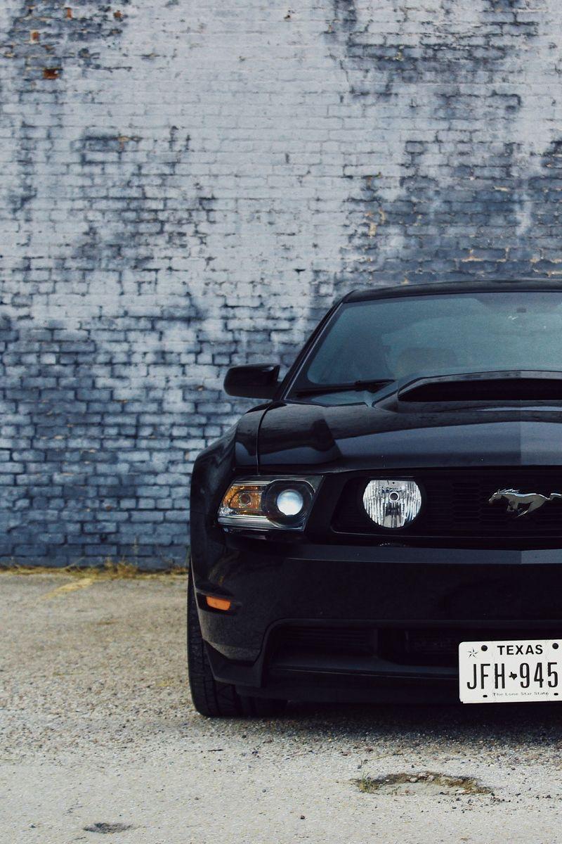 800x1200 Download wallpaper 800x1200 ford mustang, car, black, front