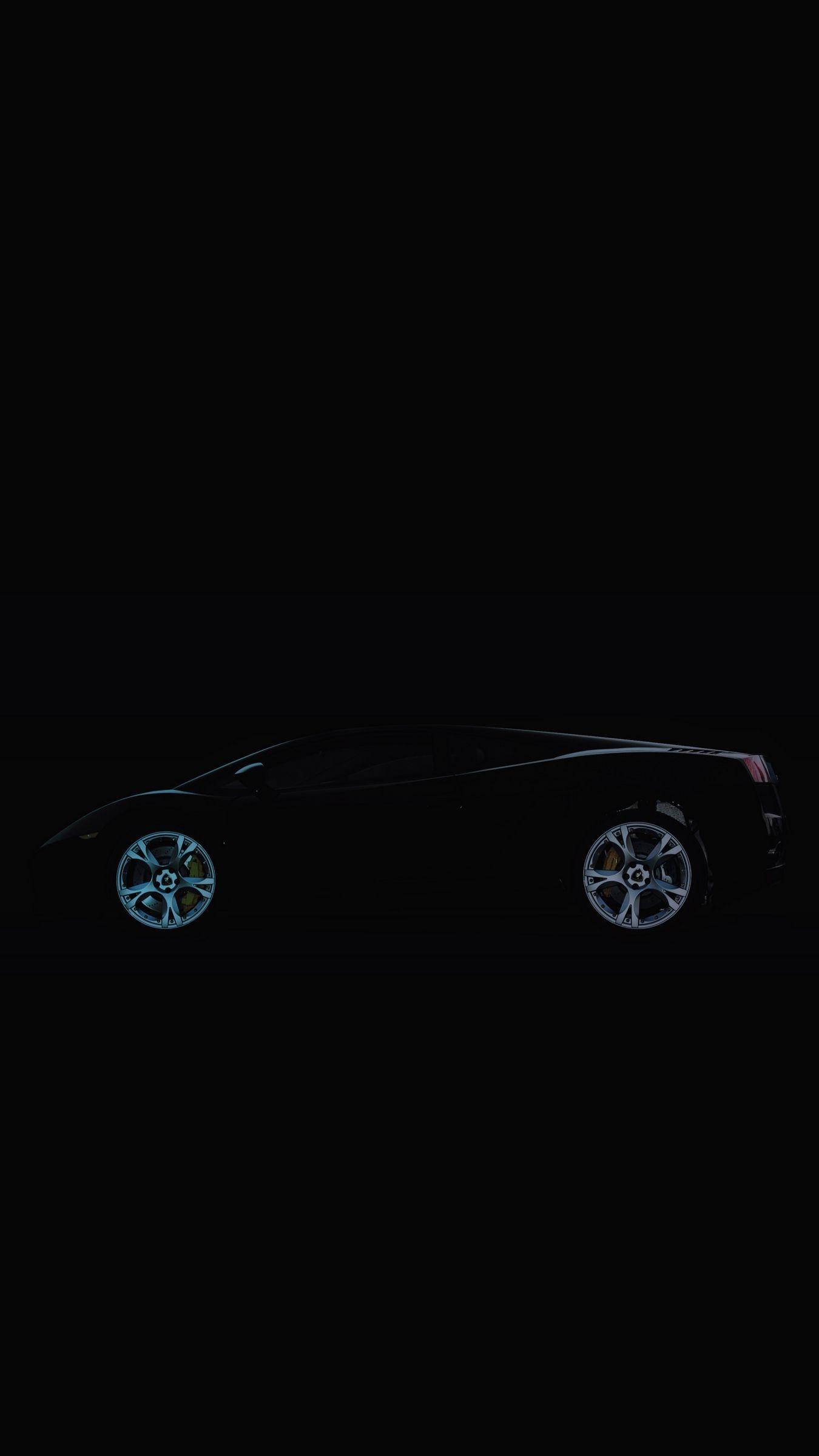 1350x2400 Download wallpaper 1350x2400 lamborghini, black, minimalism