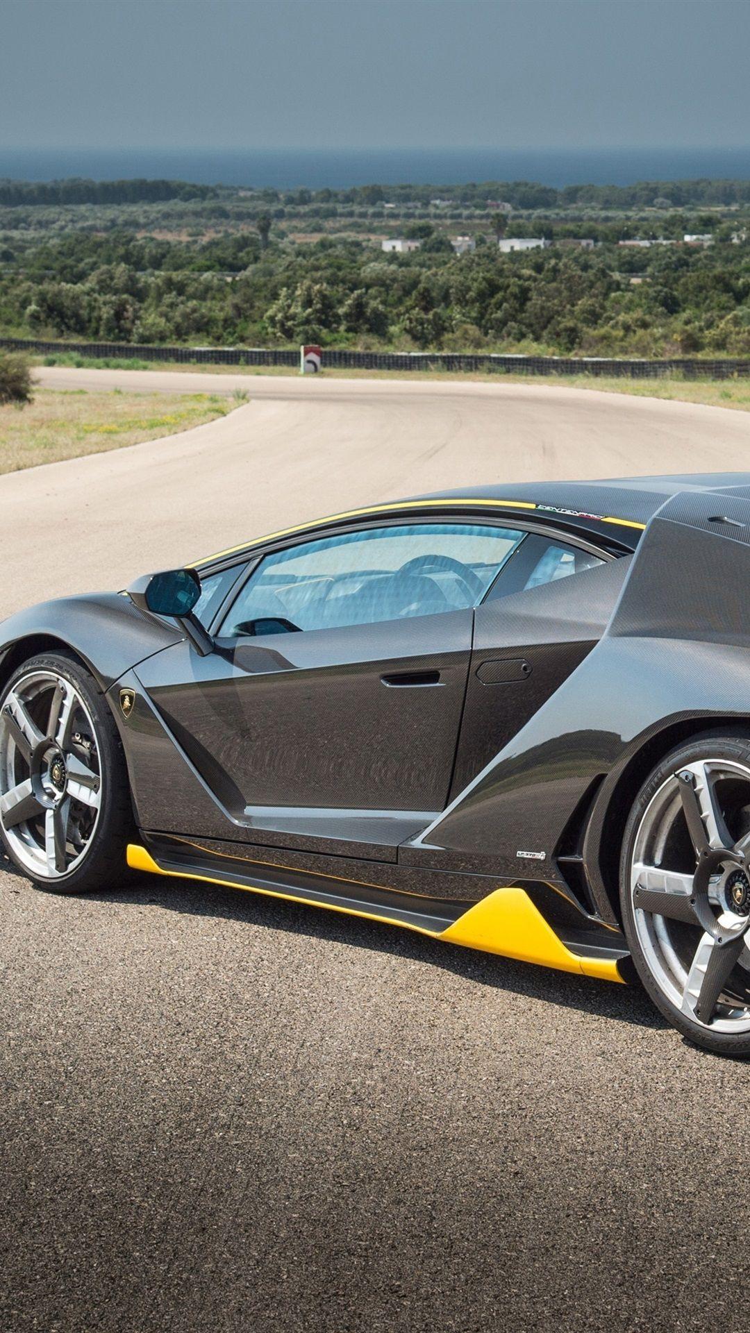 1080x1920 Lamborghini Centenario black supercar back view 1080x1920
