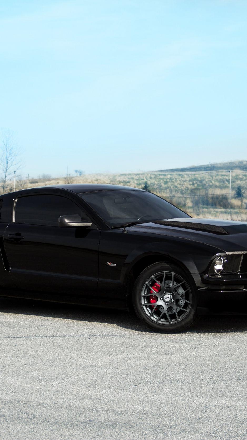 938x1668 Download wallpaper 938x1668 ford, mustang, gt, black