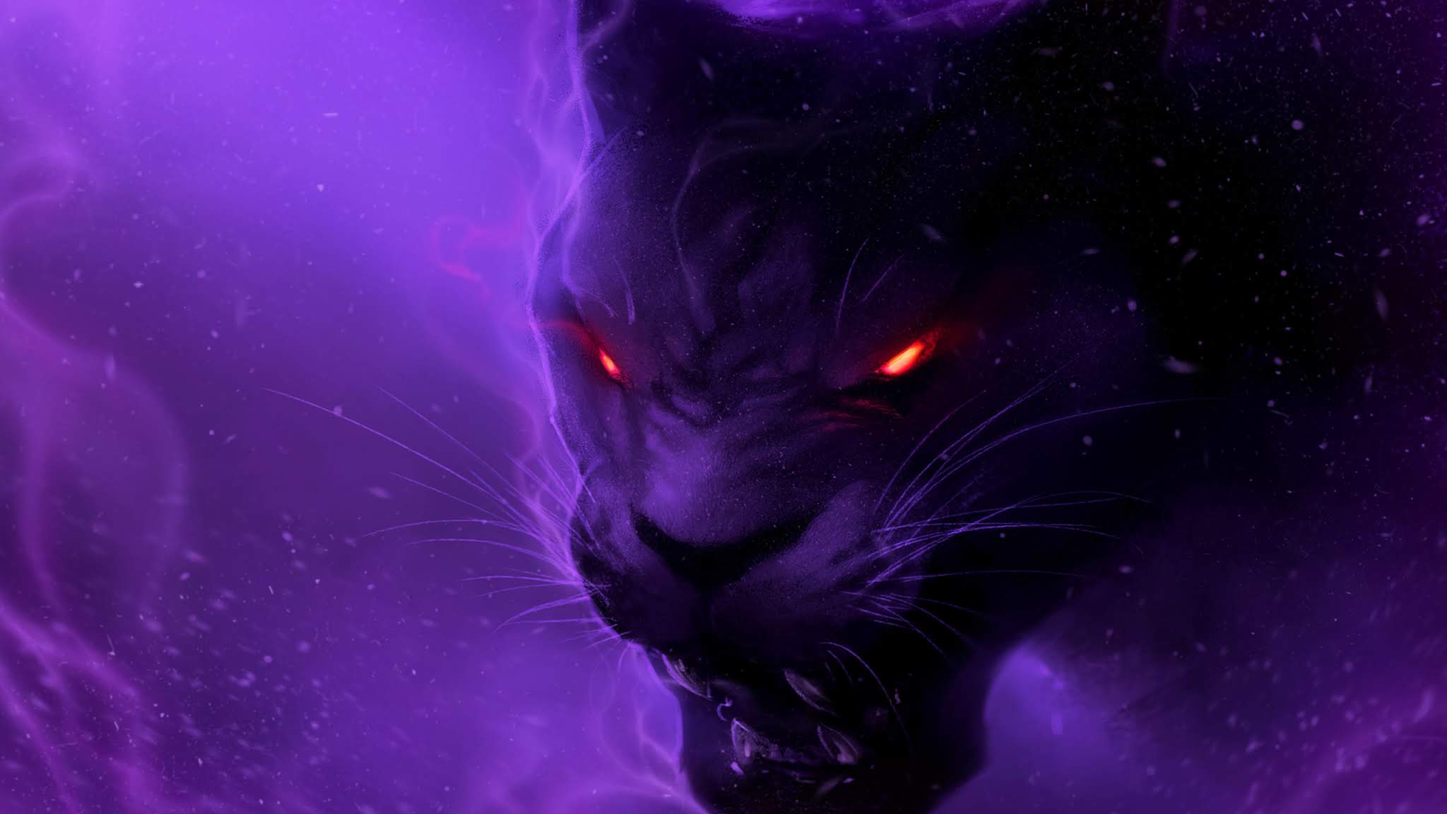 2048x1152 Black Panther Fantasy Wallpaper