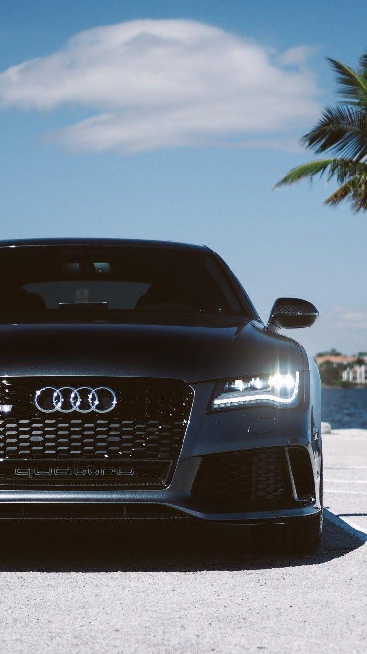 750x1334 Download 750x1334 Audi Rs Black, Front View, Luxury, Cars