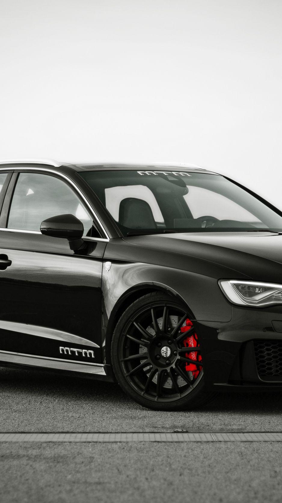 938x1668 Download wallpaper 938x1668 audi, rs mtm, side view, black