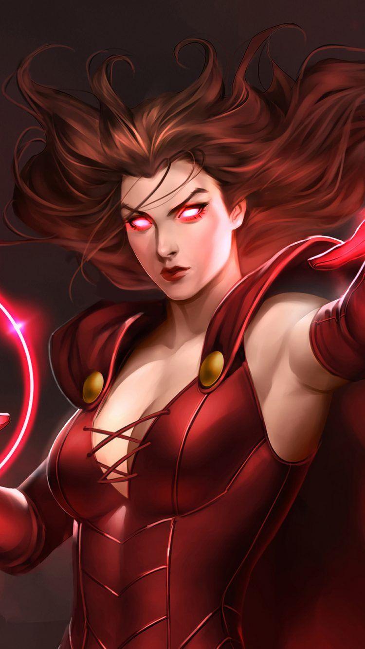 750x1334 Scarlet Witch Endgame Wallpaper