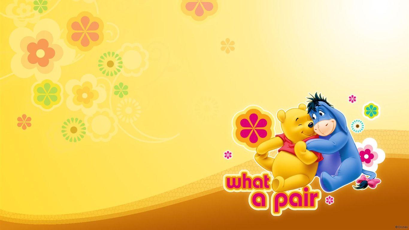 1366x768 Pooh With Eeyore Wallpaper Full HD Wallpaper