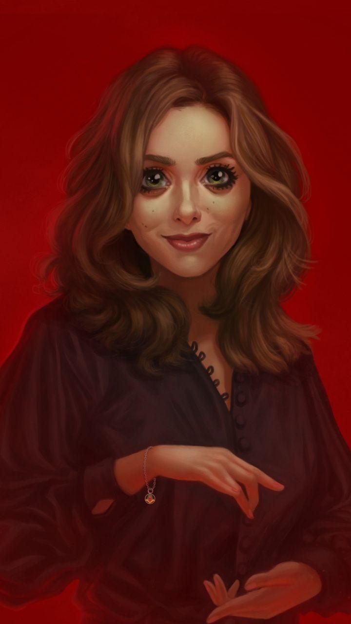 720x1280 Scarlet Witch, superhero, artwork, 720x1280 wallpaper