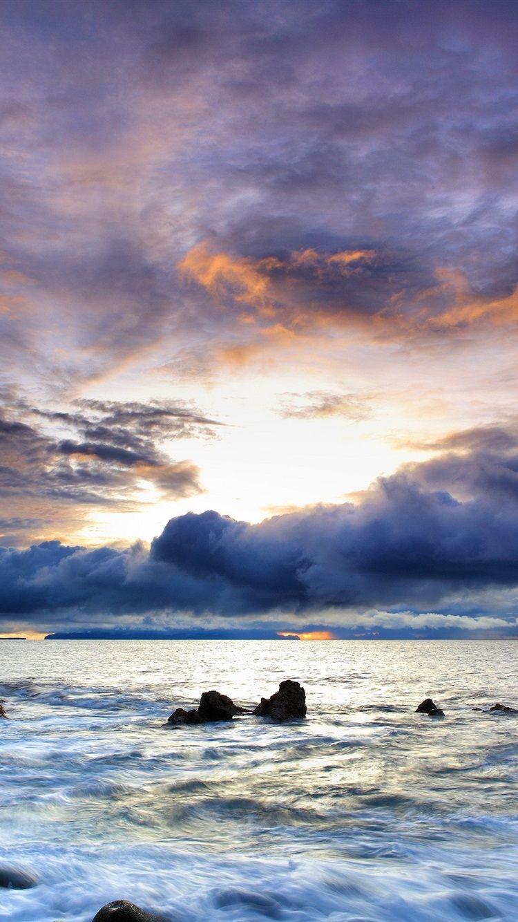 750x1334 Beautiful Colorful Ocean Sky 750x1334 IPhone 8 7 6 6S