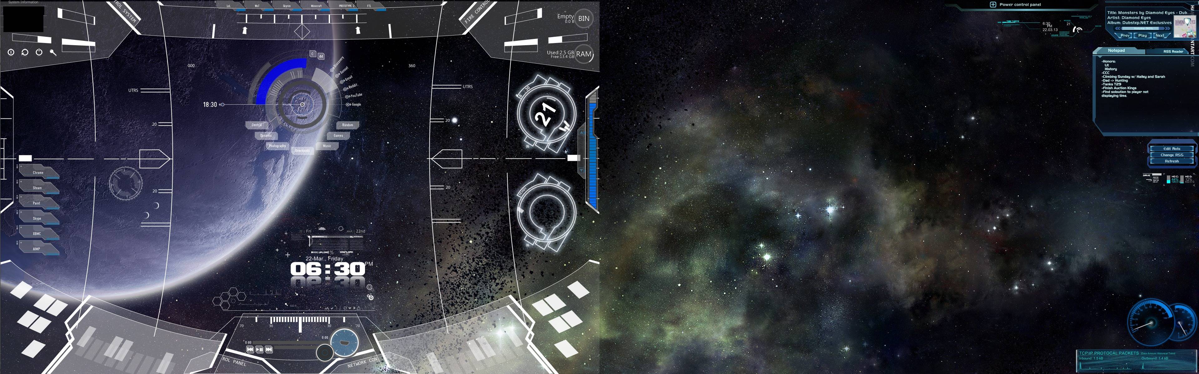 3840x1200 Sci Fi Landscape Dual Screen Wallpaper At