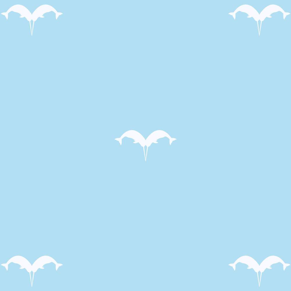 1000x1000 UNICORN OF THE SEA Wallpaper Navy and Co