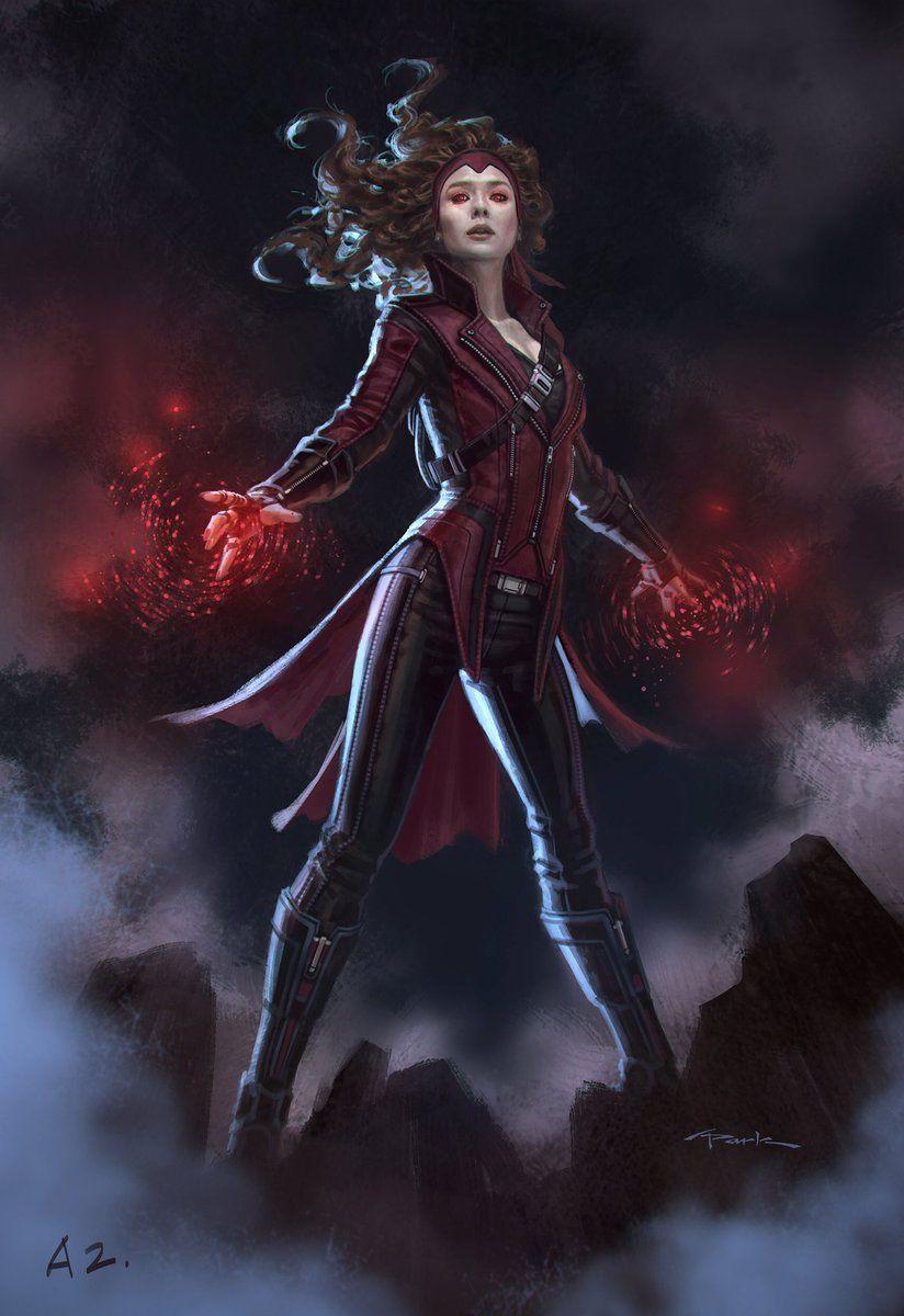 824x1200 Scarlet Witch Concept Art with Headband America