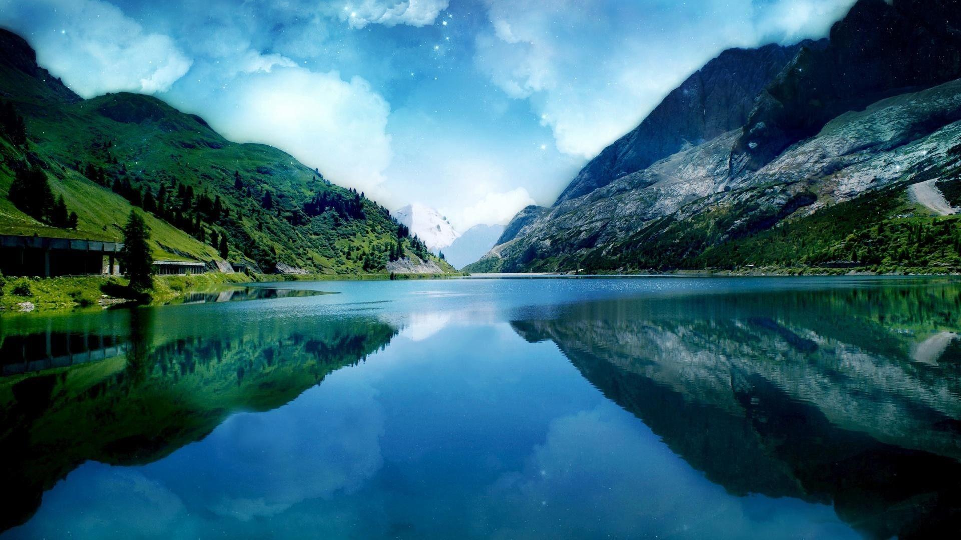 1920x1080 River Scene Wallpaper