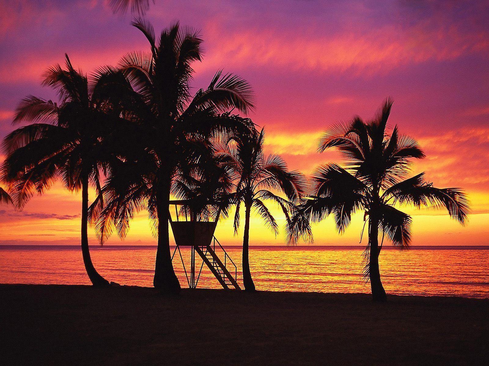 1600x1200 Hawaii Sunset Wallpaper