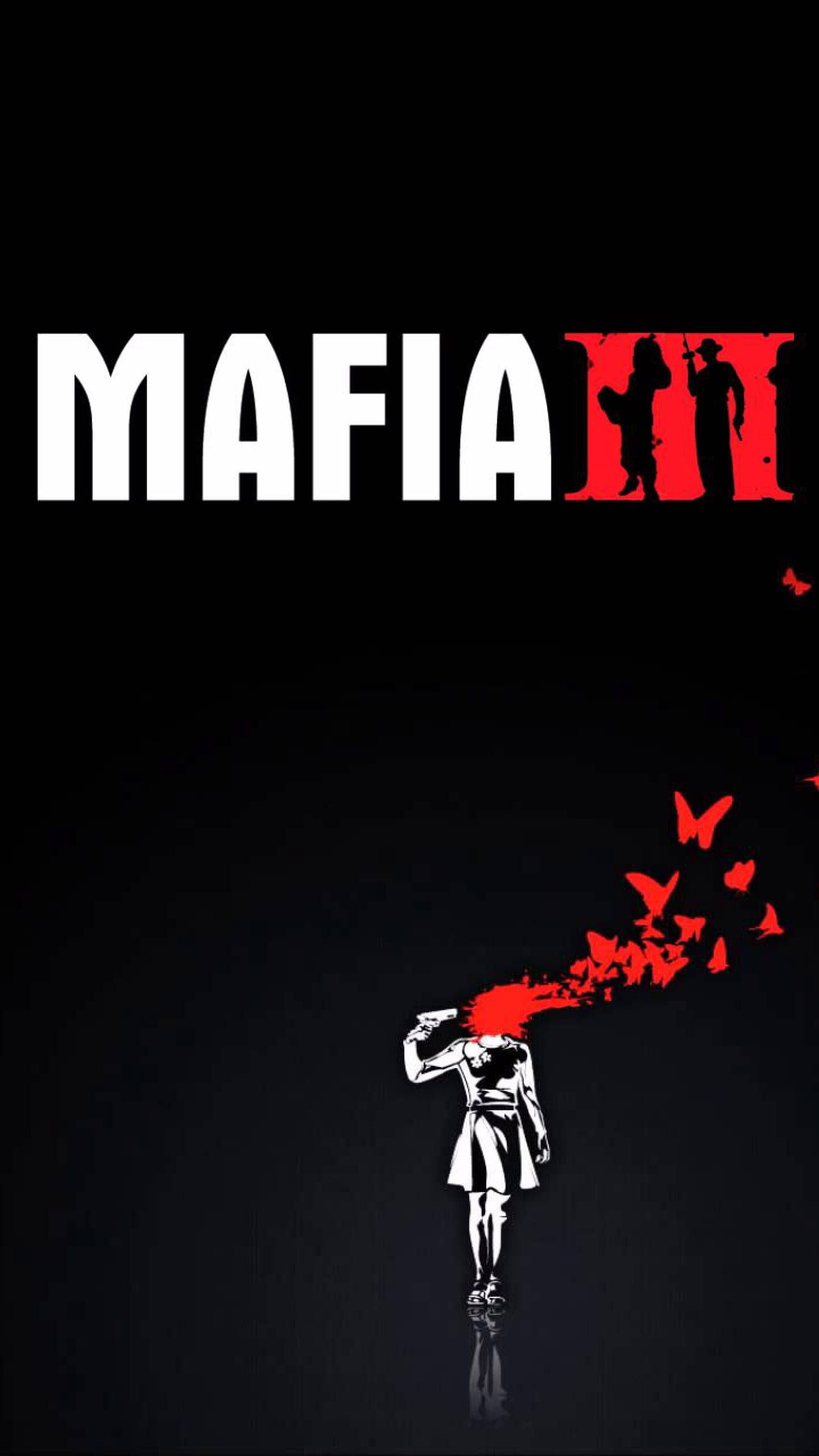 1440x2560 Mafia 3 Black And Red Gaming Wallpaper