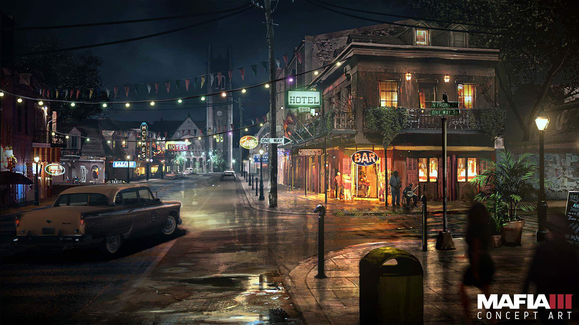 1920x1080 Wallpaper machine, the city, art, Mafia