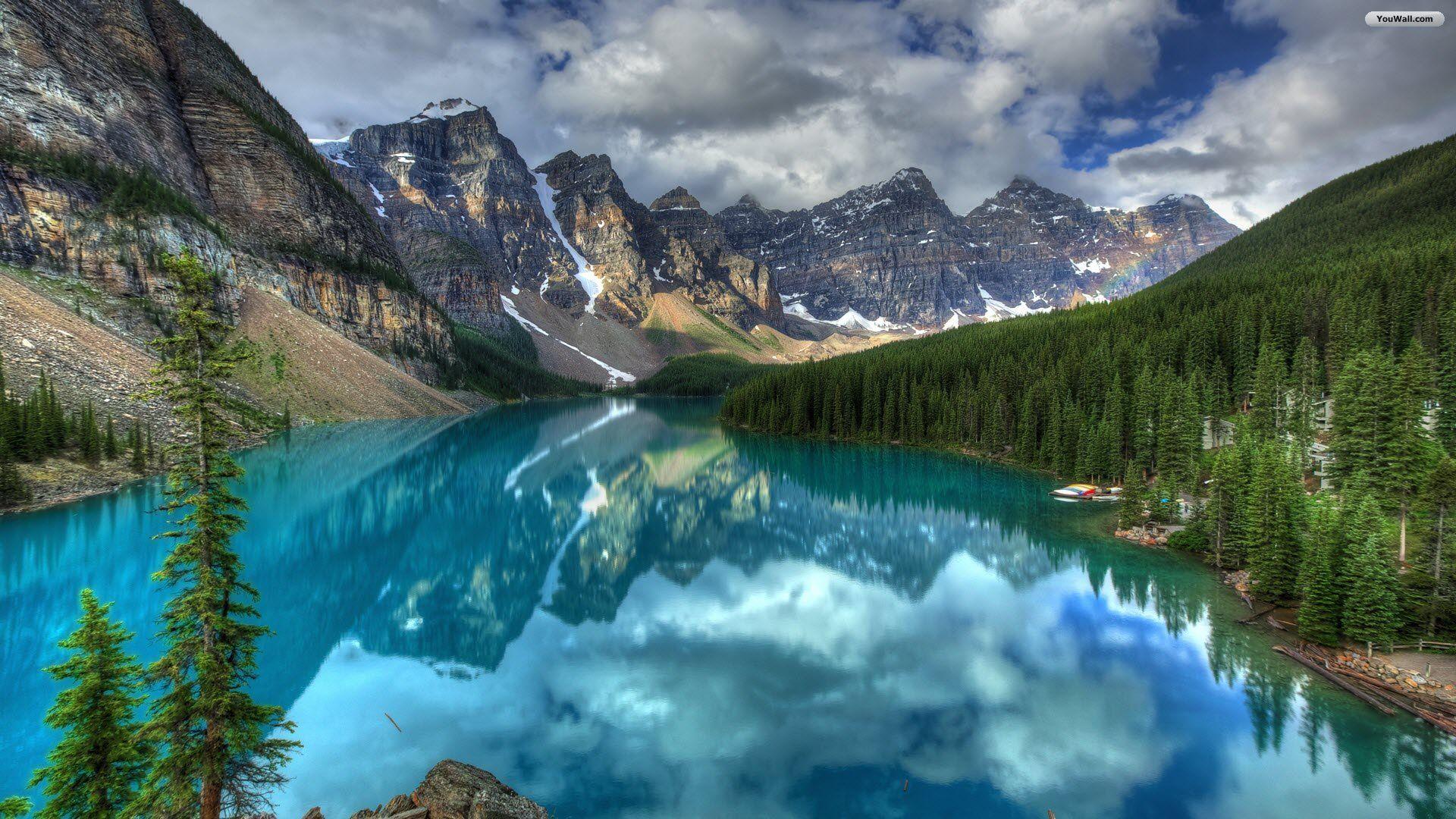 1920x1080 Mountain River Desktop Wallpaper