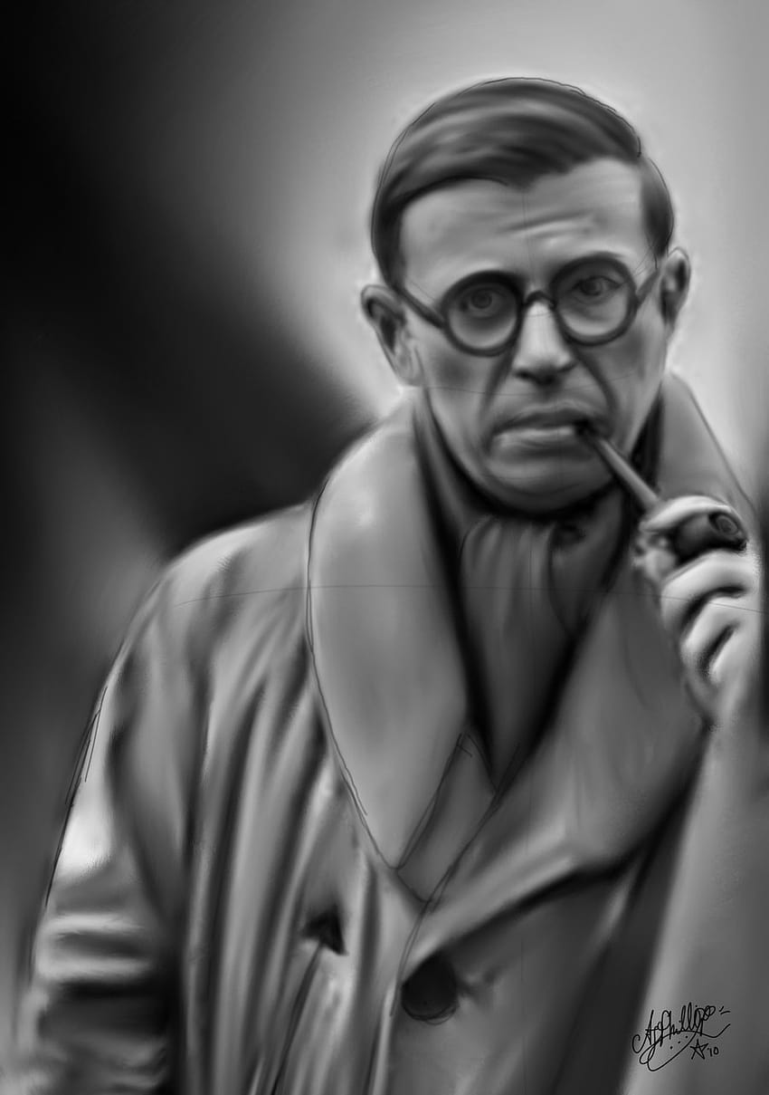 850x1209 Jean paul sartre HD wallpaper