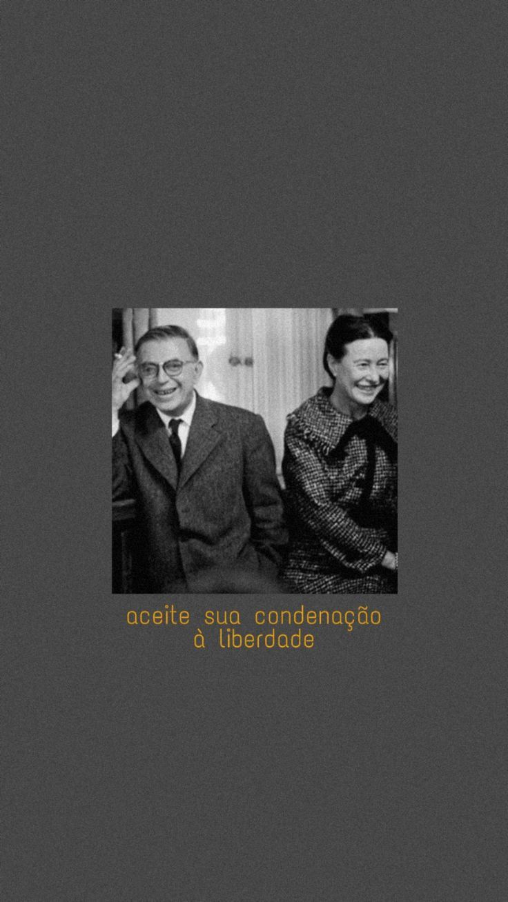 736x1308 Wallpaper Jean paul Sartre e Simone de