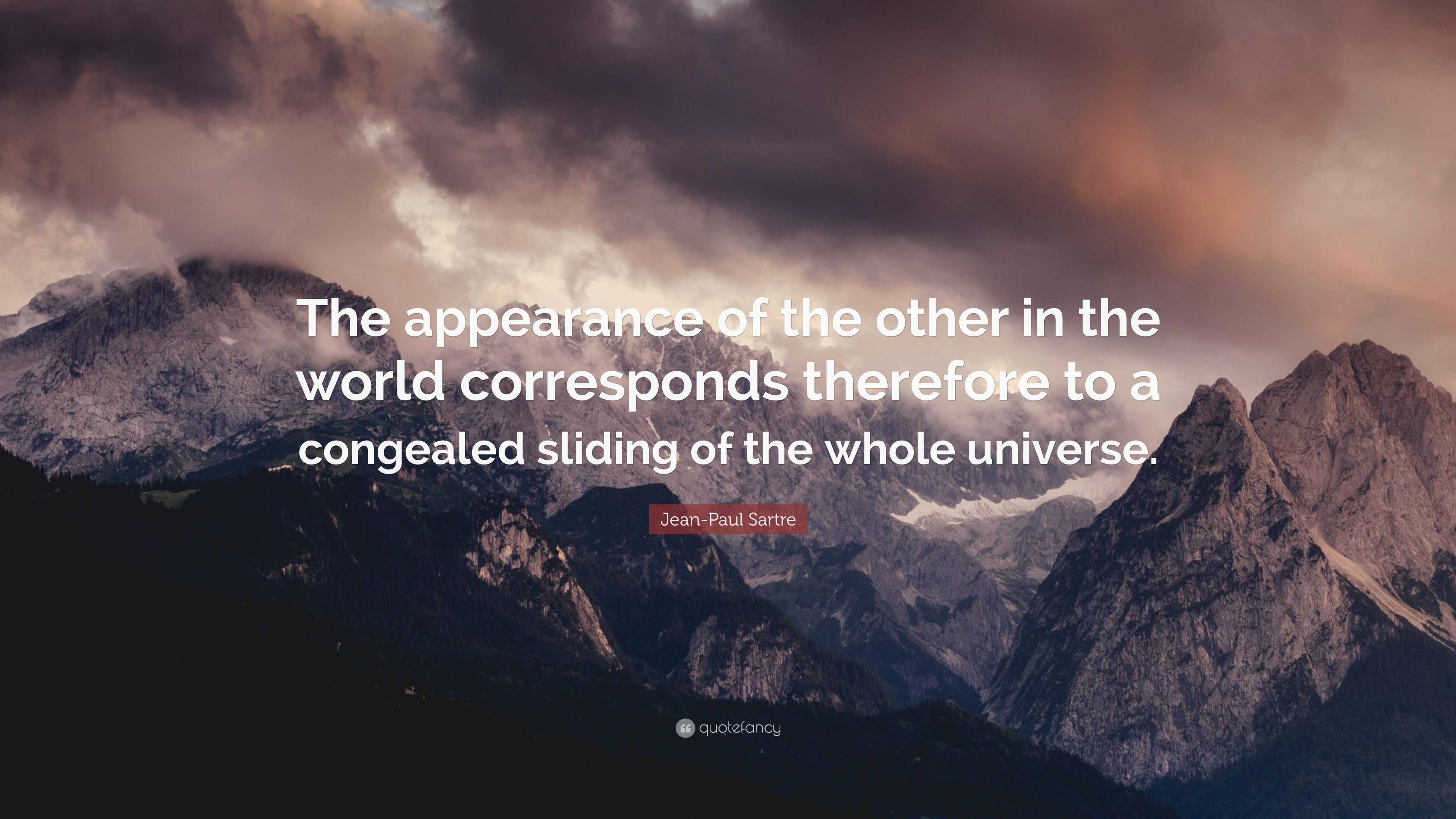 3840x2160 Jean Paul Sartre Quote: “The Appearance