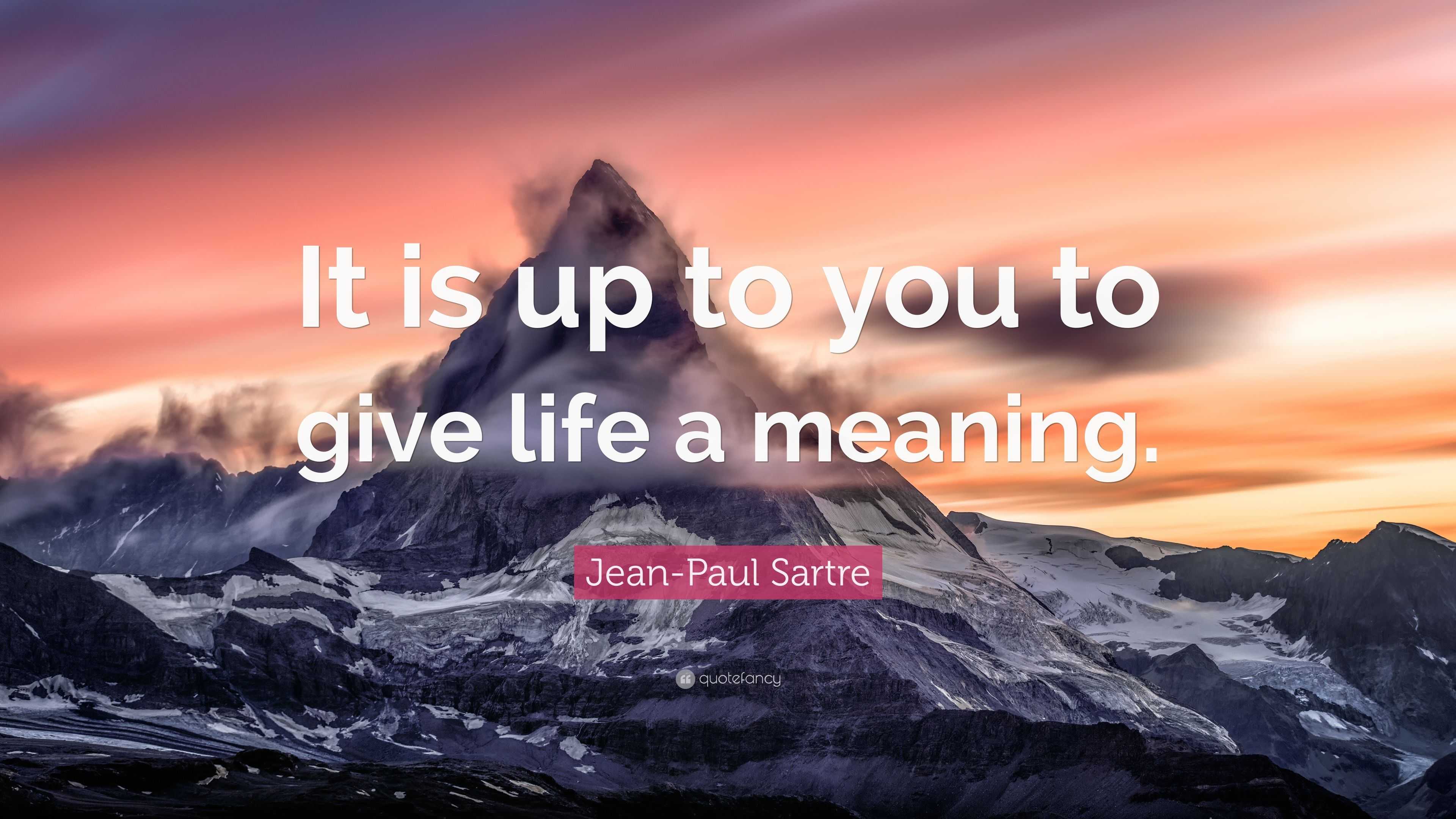 3840x2160 Jean Paul Sartre Quote: “It Is Up To
