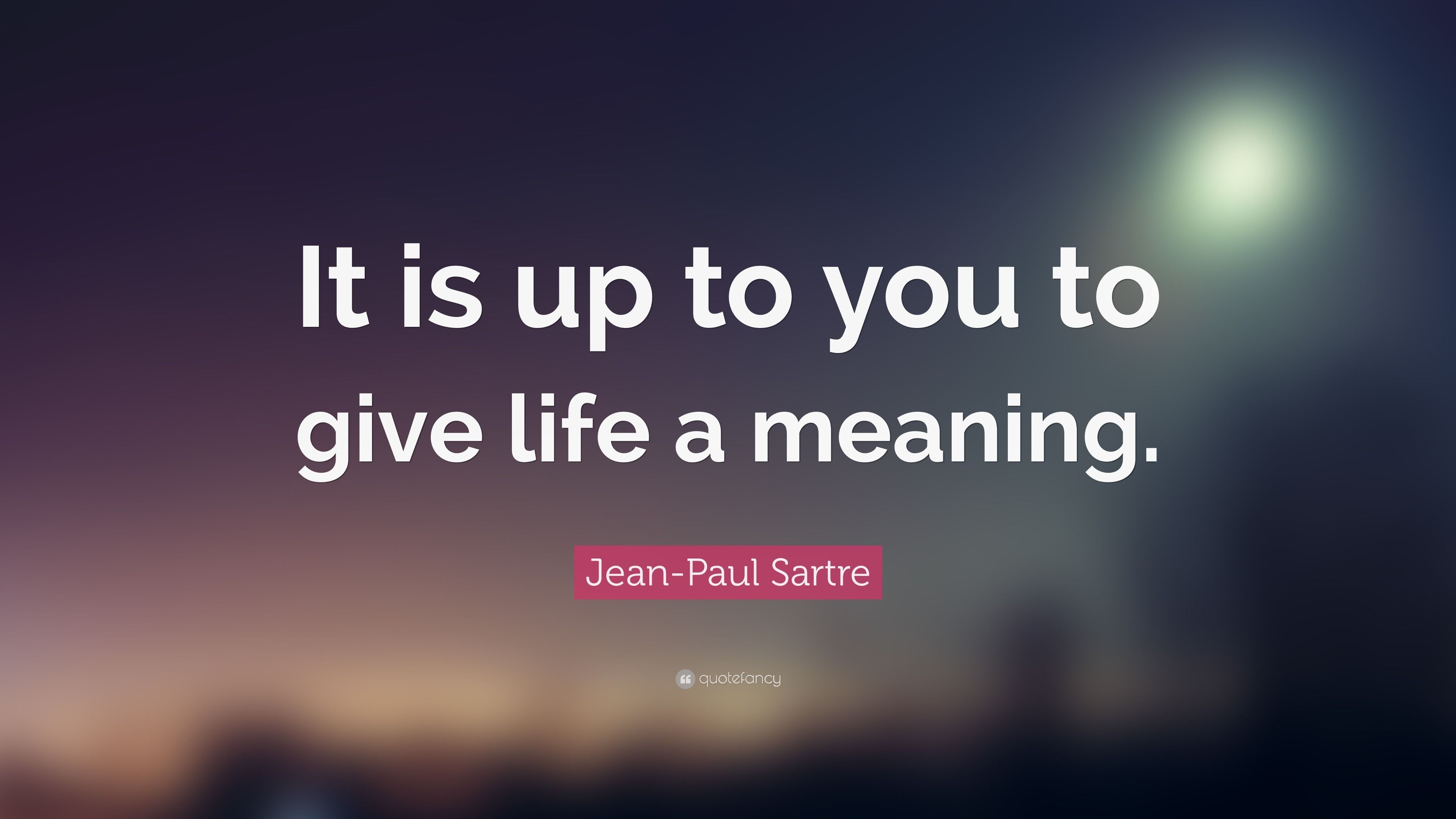 3840x2160 Jean Paul Sartre Quote: “It Is Up To
