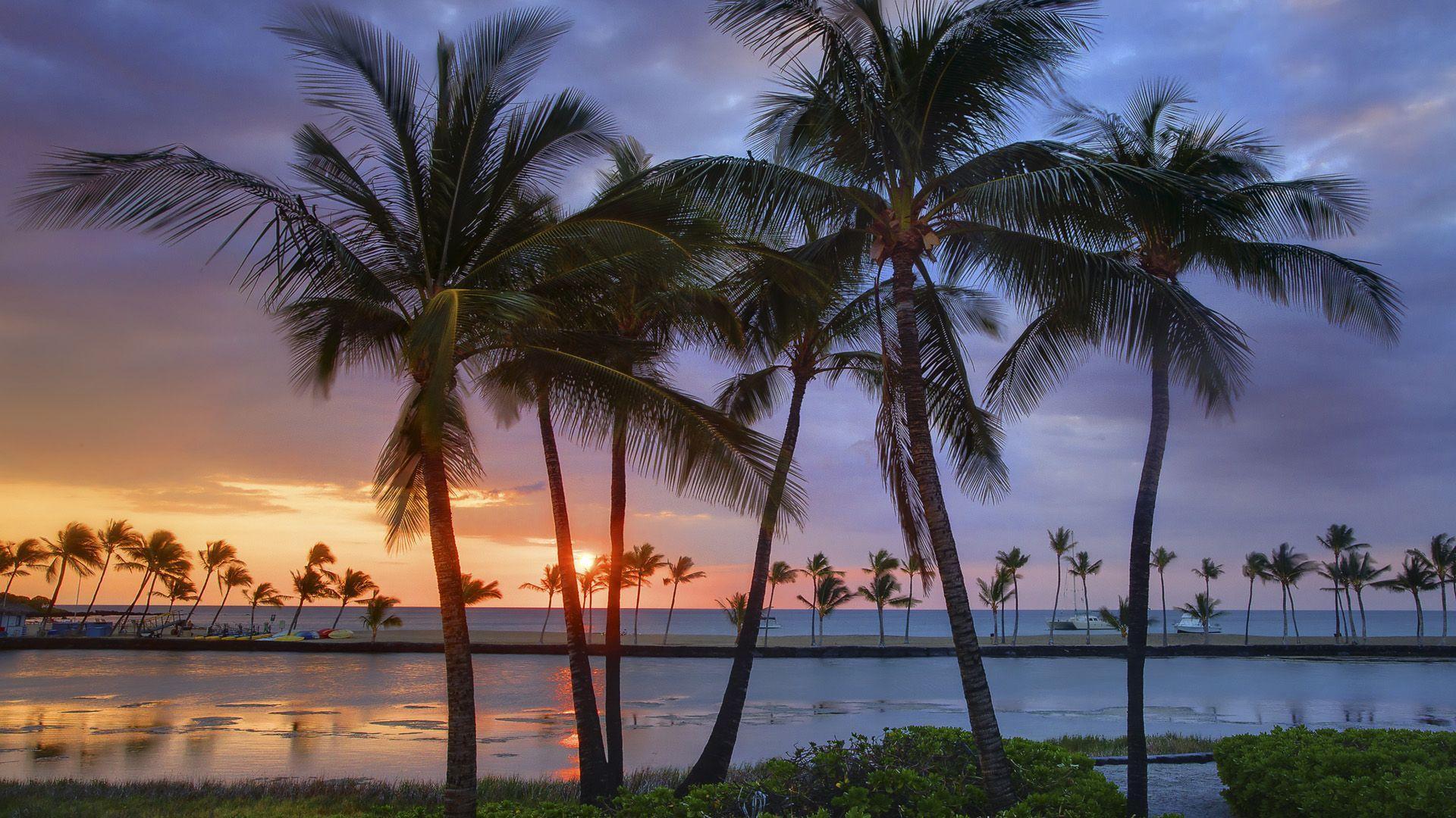 1920x1080 Hawaii Sunset Desktop Wallpaper