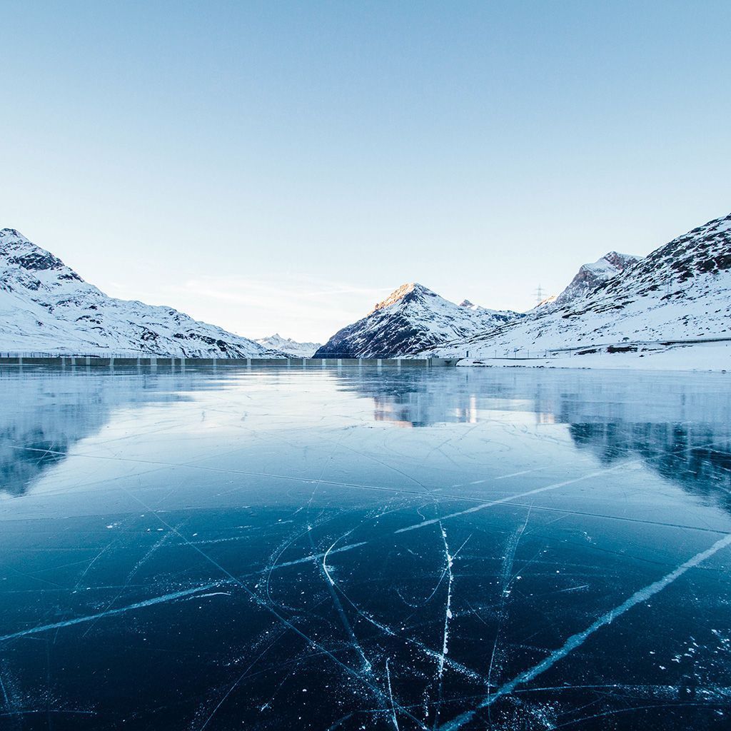 1024x1024 Nature Ice Cold Mountain Wallpaper