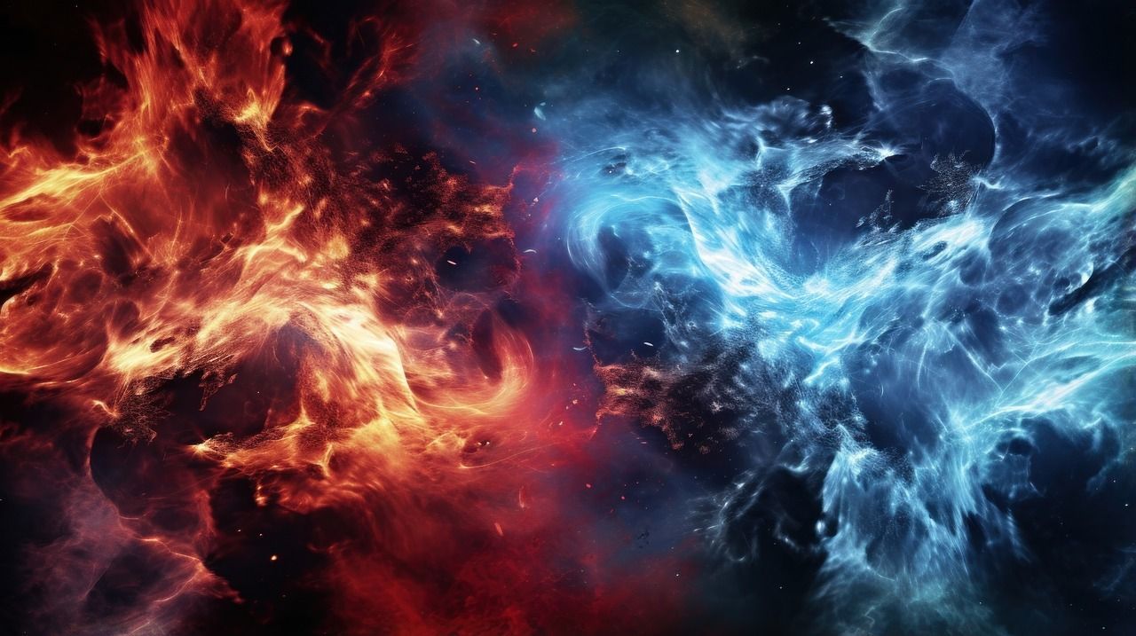 1280x717 Download Ice, Cold, Fire. Royalty Free