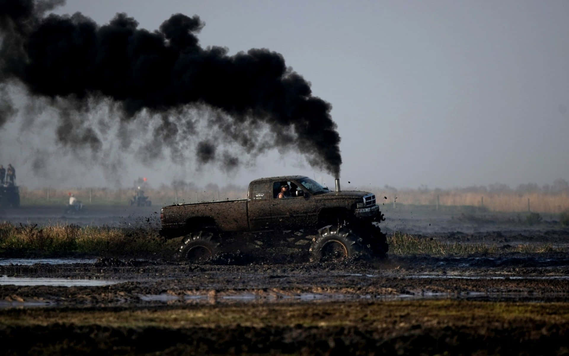 1920x1200 Black Coal Smoke Mud Road Wallpaper